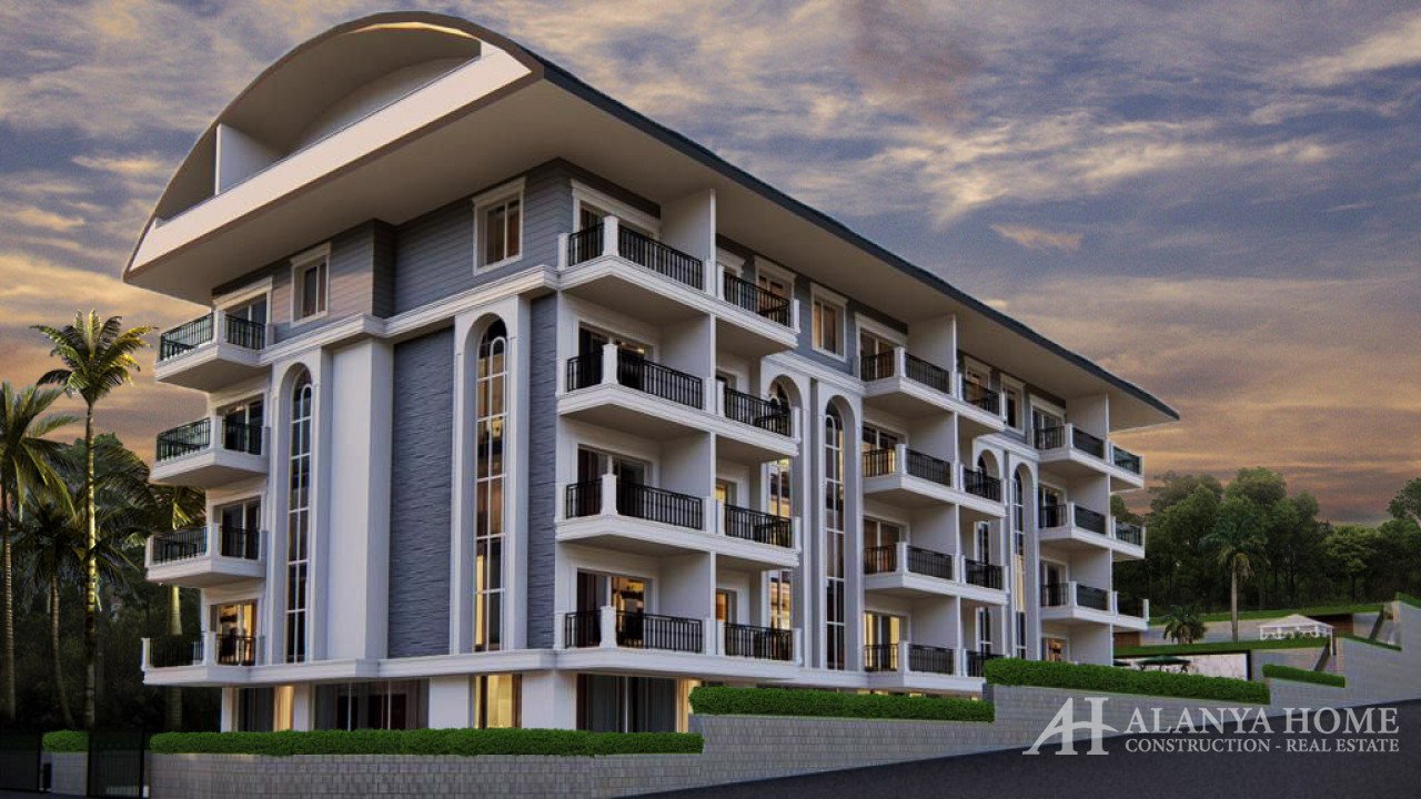 Apartments for sale in Alanya Antalya Turkey in roject Goldas Residence